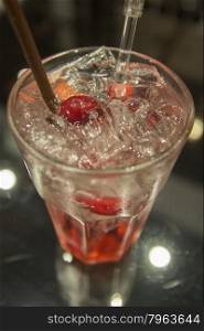 a Fruits dring with ice in the city of Bangkok in Thailand in Southeastasia.. ASIA THAILAND BANGKOK FRUITDRINK ICE