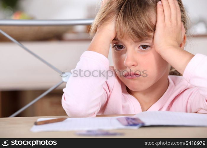 A frustrated young girl