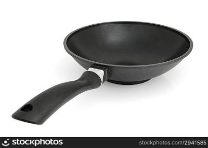 A frying pan with a teflon covering