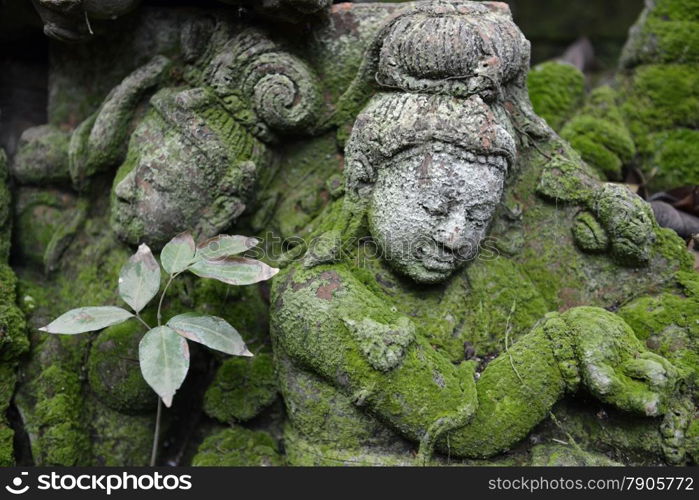 a garden and Buddha terracota of Mr Ban Phor Linag Meuns Terracota Art in the city of chiang mai in the north of Thailand in Southeastasia. &#xA;&#xA;&#xA;