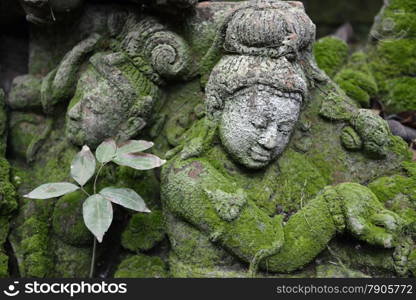 a garden and Buddha terracota of Mr Ban Phor Linag Meuns Terracota Art in the city of chiang mai in the north of Thailand in Southeastasia. &#xA;&#xA;&#xA;