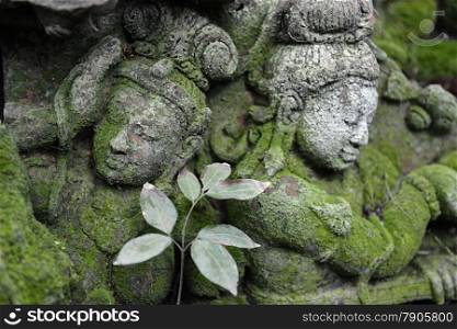 a garden and Buddha terracota of Mr Ban Phor Linag Meuns Terracota Art in the city of chiang mai in the north of Thailand in Southeastasia. &#xA;&#xA;&#xA;