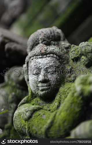 a garden and Buddha terracota of Mr Ban Phor Linag Meuns Terracota Art in the city of chiang mai in the north of Thailand in Southeastasia. &#xA;&#xA;&#xA;