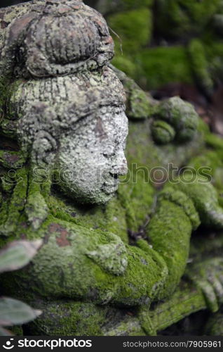 a garden and Buddha terracota of Mr Ban Phor Linag Meuns Terracota Art in the city of chiang mai in the north of Thailand in Southeastasia. &#xA;&#xA;&#xA;