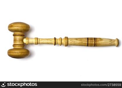 A gavel isolated on white background