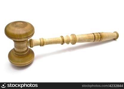 A gavel isolated on white background