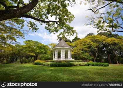 A gazebo known as The Bandstand in Singapore Botanic Gardens.
