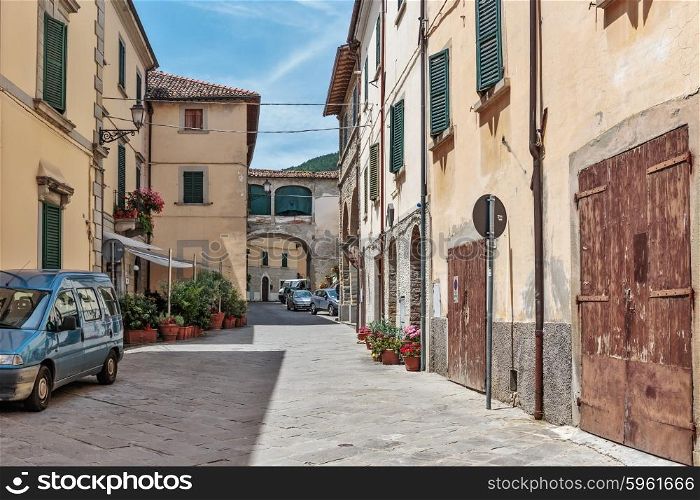 A general view of the old Italian streets in Tuscany