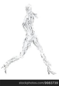 A girl catwalk sketch
