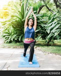 A girl doing flexibility yoga, Woman doing yoga outdoors, young girl showing yoga styles outdoors, yoga and fitness concept