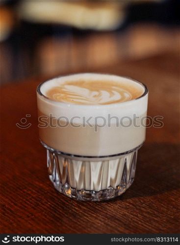 A glass of Italian-style latte