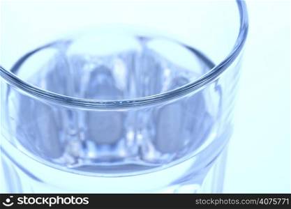 A glass of water, close-up