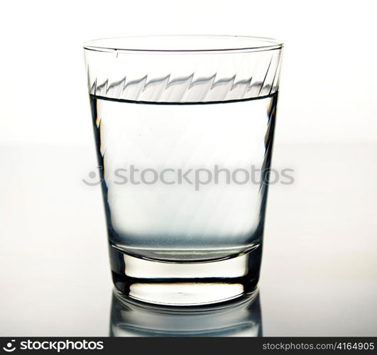 a glass of water , close up shot