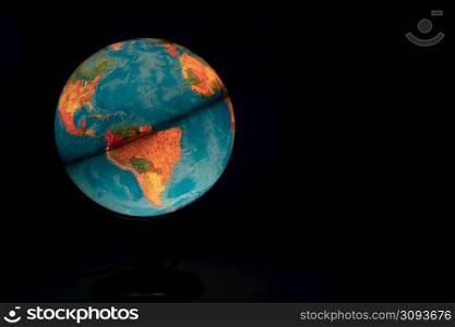 A Globe Earth detail in the twilight with copyspace
