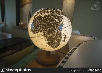 a globe in a restaurant in the city of Bangkok in Thailand in Southeastasia.. ASIA THAILAND BANGKOK WORLD GLOBE AFRICA