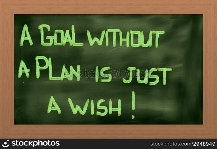 A Goal Without A Plan Is Just A Wish Concept