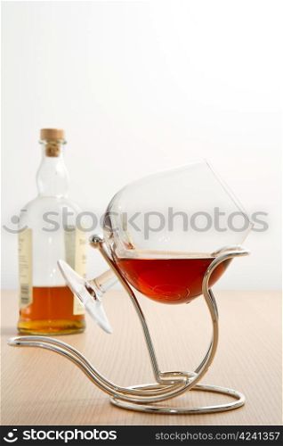 a goblets of cognac