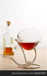 a goblets of cognac