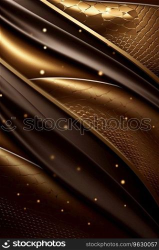 A gold and black wallpaper with a flower design like chocolate