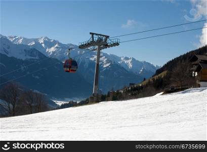 A gondola lift at an Austrian ski resort