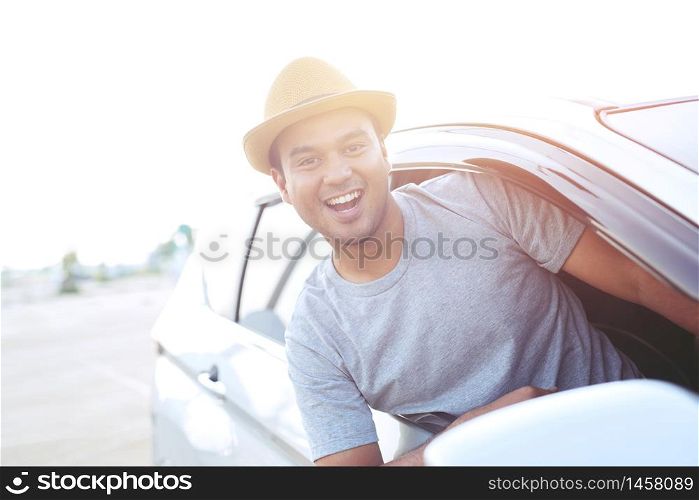 A good man driving a tourist car