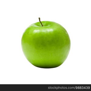 A green apple isolated on white background. green apple