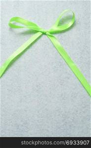 A green bow