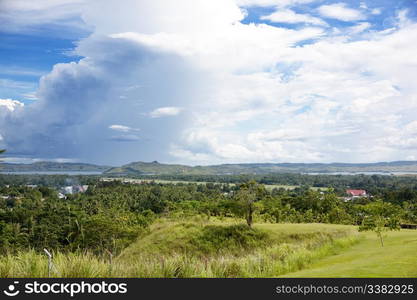 A green lush area of Papua, Indonesia