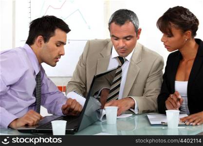 A group of businesspeople having a meeting