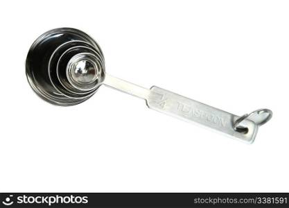 A group of measuring spoons isolated on white