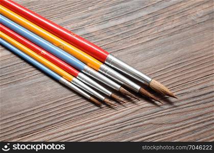 A group of paint brushes
