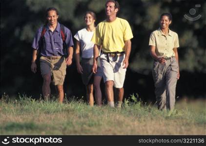 A Group Of Smiling Hikers