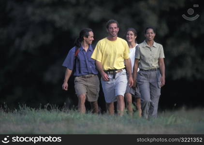 A Group Of Smiling Hikers