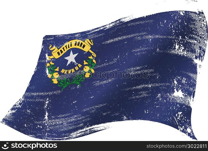 A grunge Nevada flag for you in the wind