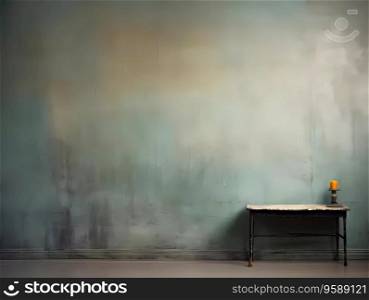 A grunge, vintage Interior background with wall. Interior design banner with copy space.