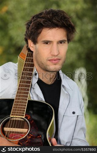 A guitar player