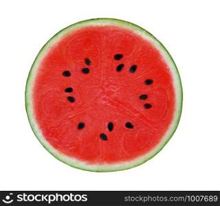 A half of watermelon on white background