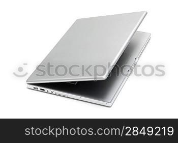 A half open laptop