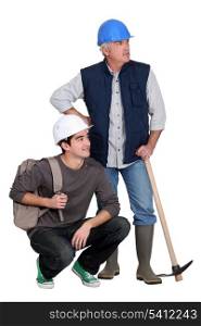 A handyman and his trainee.