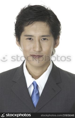 A happy asian businessman