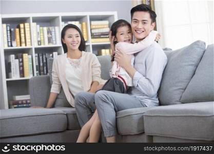 A happy family of three