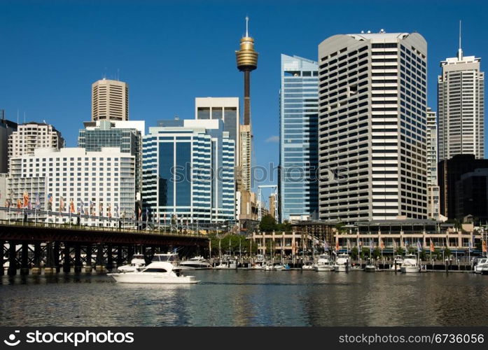 A harbour scene, Darling Harbour, Sydney, New South Wales, Australia