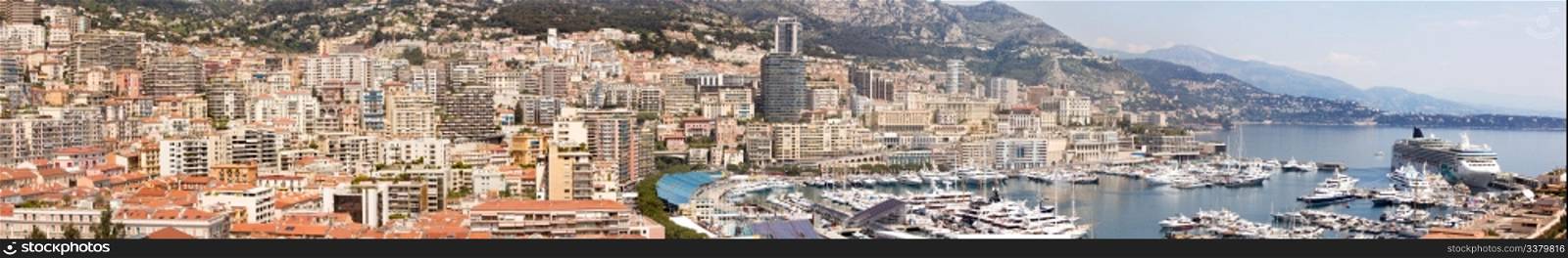 A high resolution panorama of Monaco, Monte Carlo