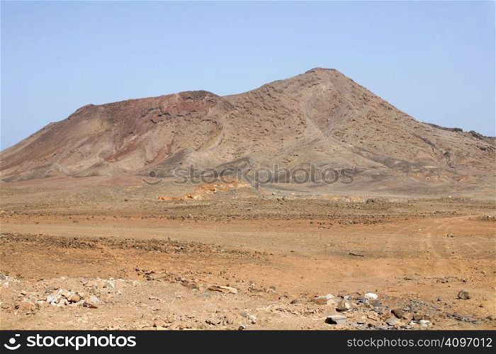 A hill in a desert landscape