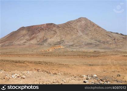 A hill in a desert landscape