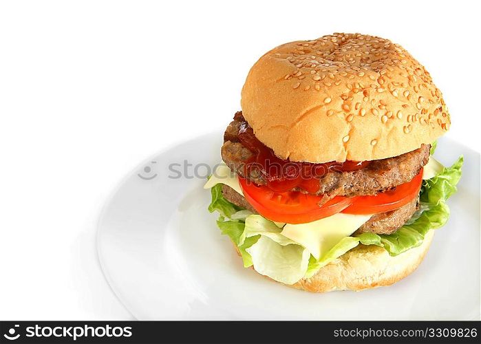 A homemade beefburger