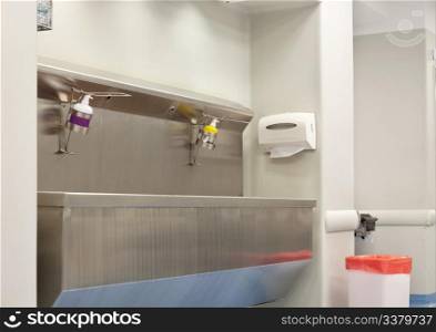 A hospital pre surgery wash station