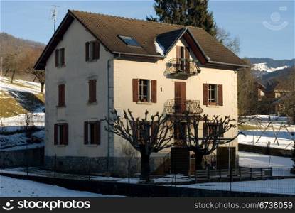 A house in a village near Chamonix, France