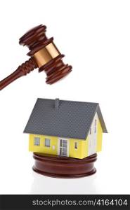 a house is auctioned. foreclosure and insolvency. personal bankruptcy.
