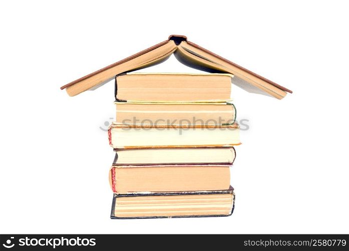 A house is done from books